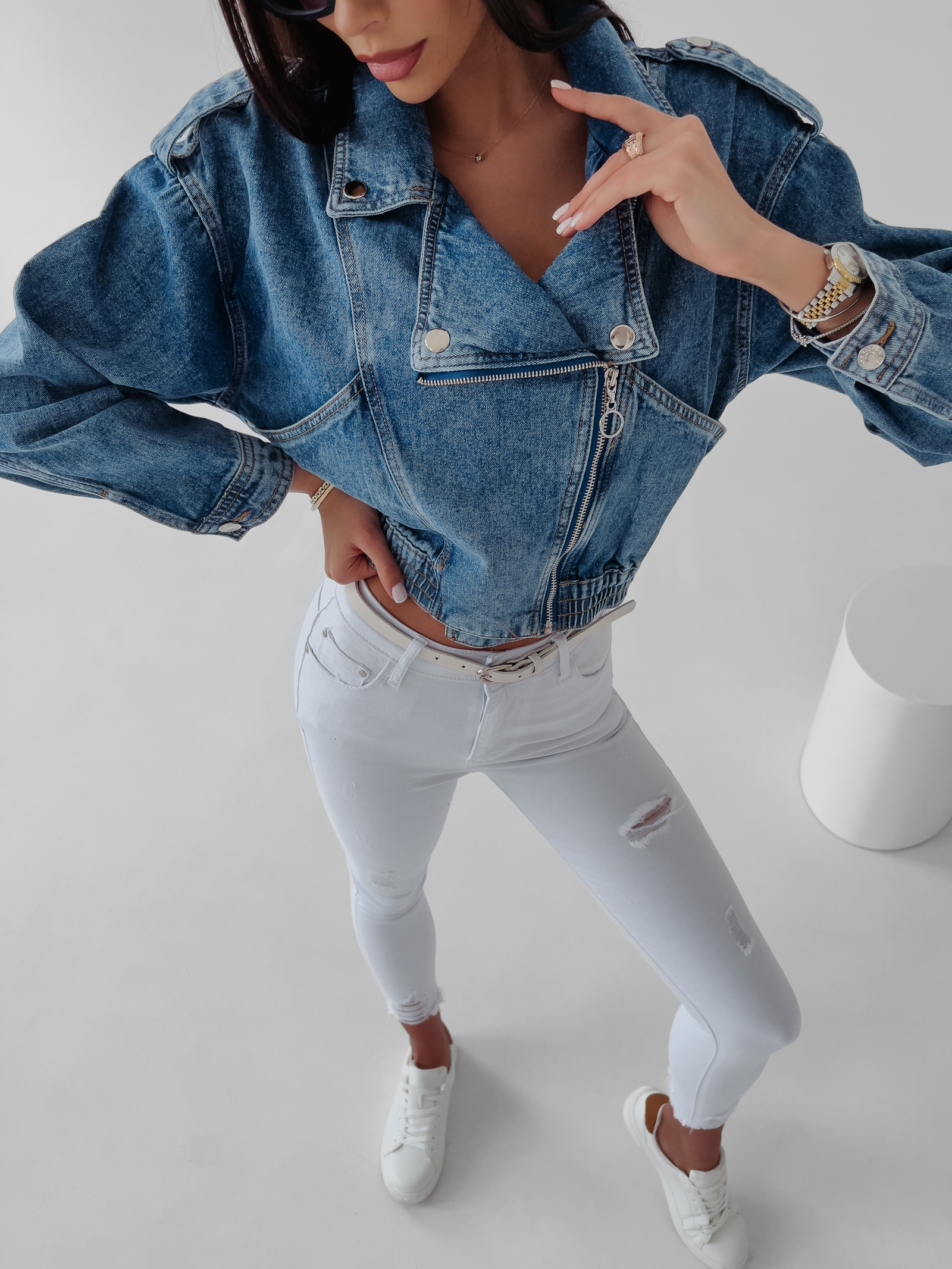 PREORDER Kurtka katana jeansowa Brenda 175 Ola Voga niebieska