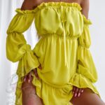 Sukienka szyfonowa NB Summer kanarkowa