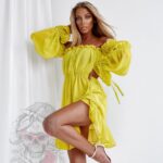 Sukienka szyfonowa NB Summer kanarkowa