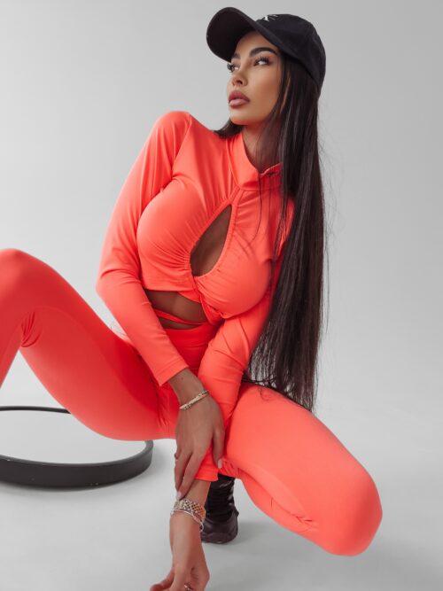 Komplet elastyczny Lidia Ola Voga neonowy pomarańcz