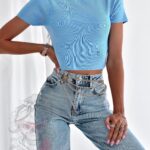 Top sweterkowy Gerni błękitny