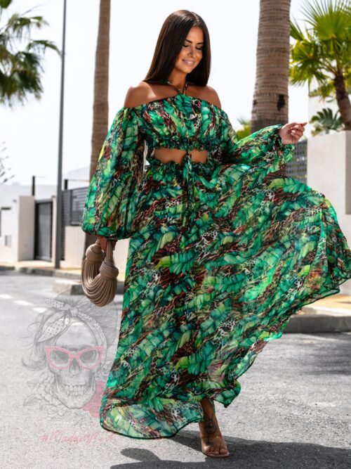 Sukienka maxi NB Tajga zielona