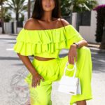 Komplet wakacyjny NB Fever neonowy limonkowy