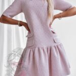 Sukienka bawełniana MC Daiss pudrowa