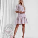 Sukienka bawełniana MC Daiss pudrowa