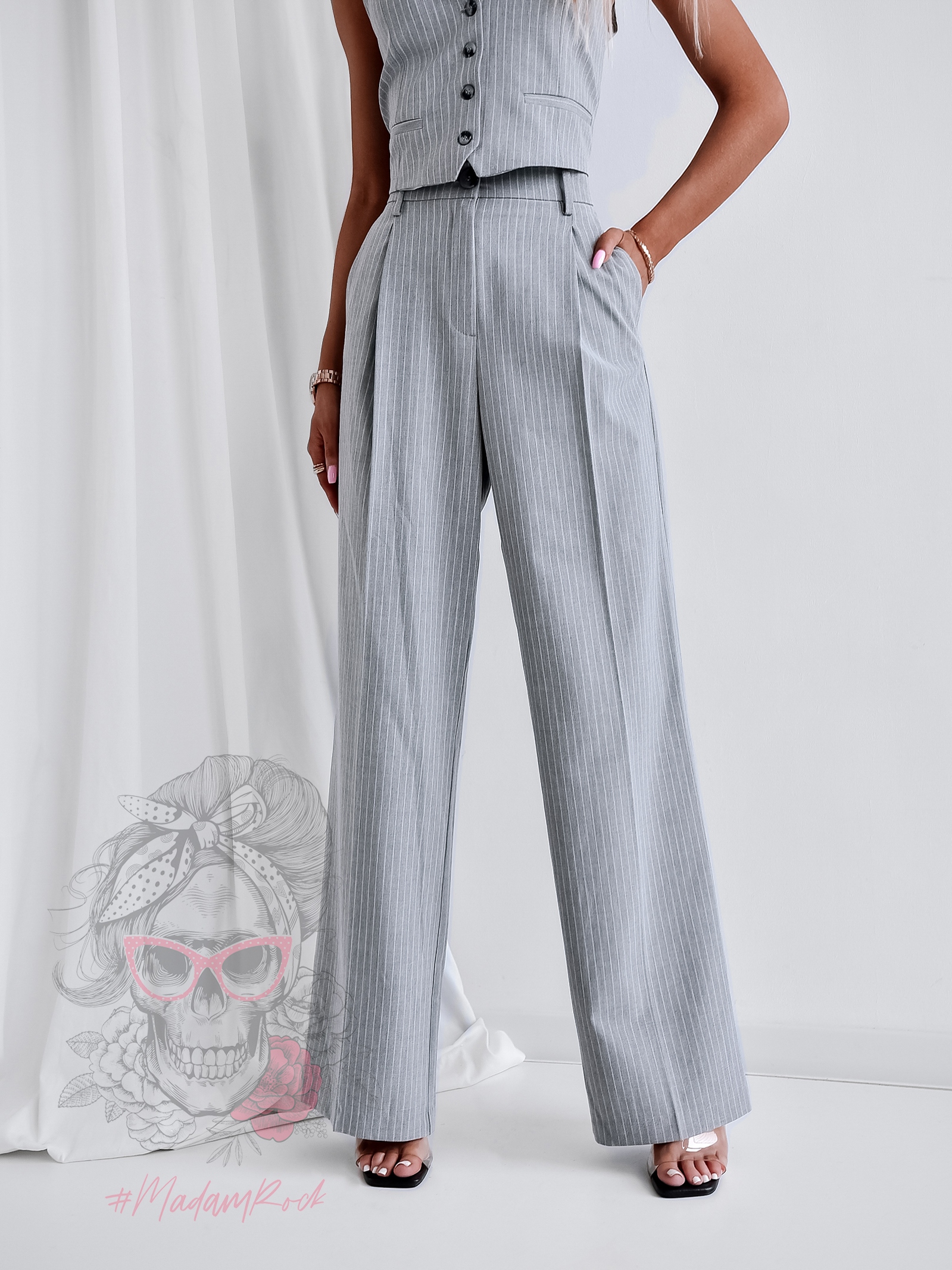 Spodnie eleganckie Kino szare