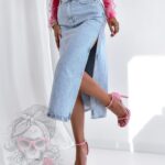 Spódnica mini jeansowa Sovi jasnoniebieska