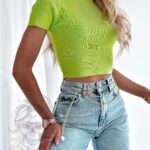 Top sweterkowy Gerni limonkowy