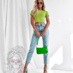 Top sweterkowy Gerni limonkowy