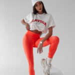 Legginsy wyszczuplające Hoste Ola Voga pomarańczowe