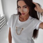 T-shirt regular fit Lena Ola Voga biały