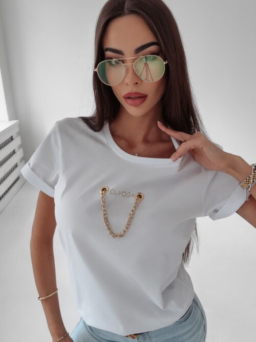 T-shirt regular fit Lena Ola Voga biały