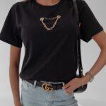 T-shirt regular fit Lena Ola Voga czarny