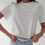 T-shirt uniwersalny Cafi Ola Voga ecru