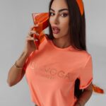 T-shirt uniwersalny Cafi Ola Voga koralowy