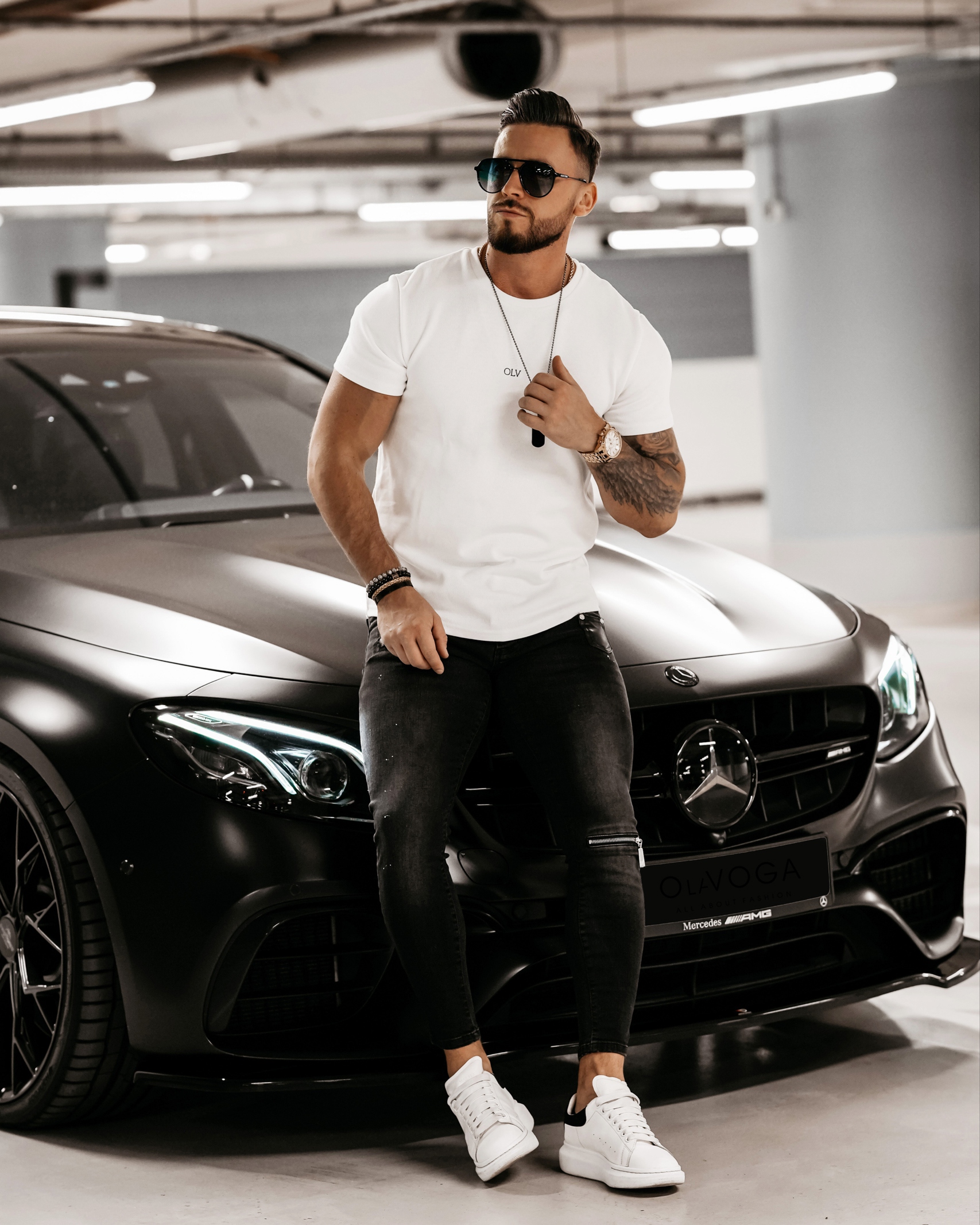 T-shirt dzianinowy męski Evan Ola Voga ecru T-shirt dzianinowy męski Evan Ola Voga ecru