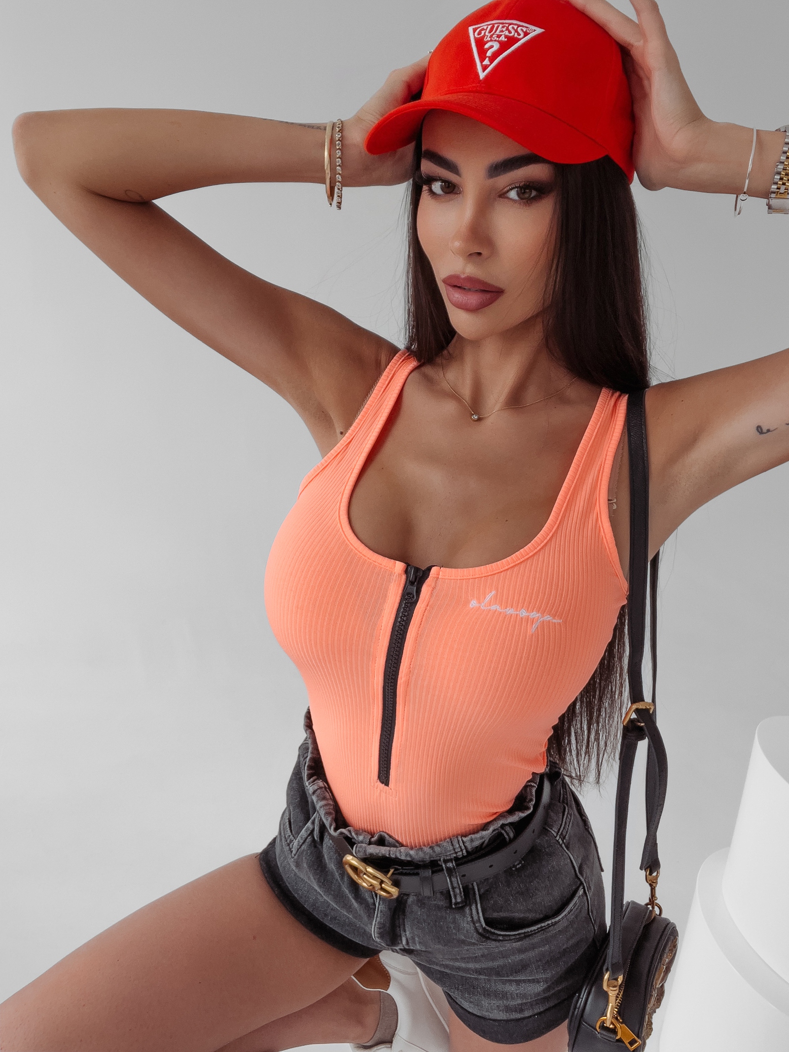 Body rozpinane Iris Ola Voga łososiowe Body rozpinane Iris Ola Voga łososiowe