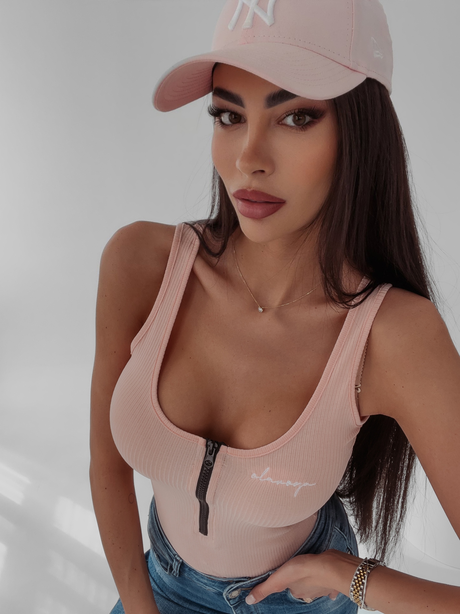 Body rozpinane Iris Ola Voga różowe