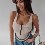 Body rozpinane Iris Ola Voga beżowe