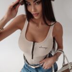 Body rozpinane Iris Ola Voga beżowe