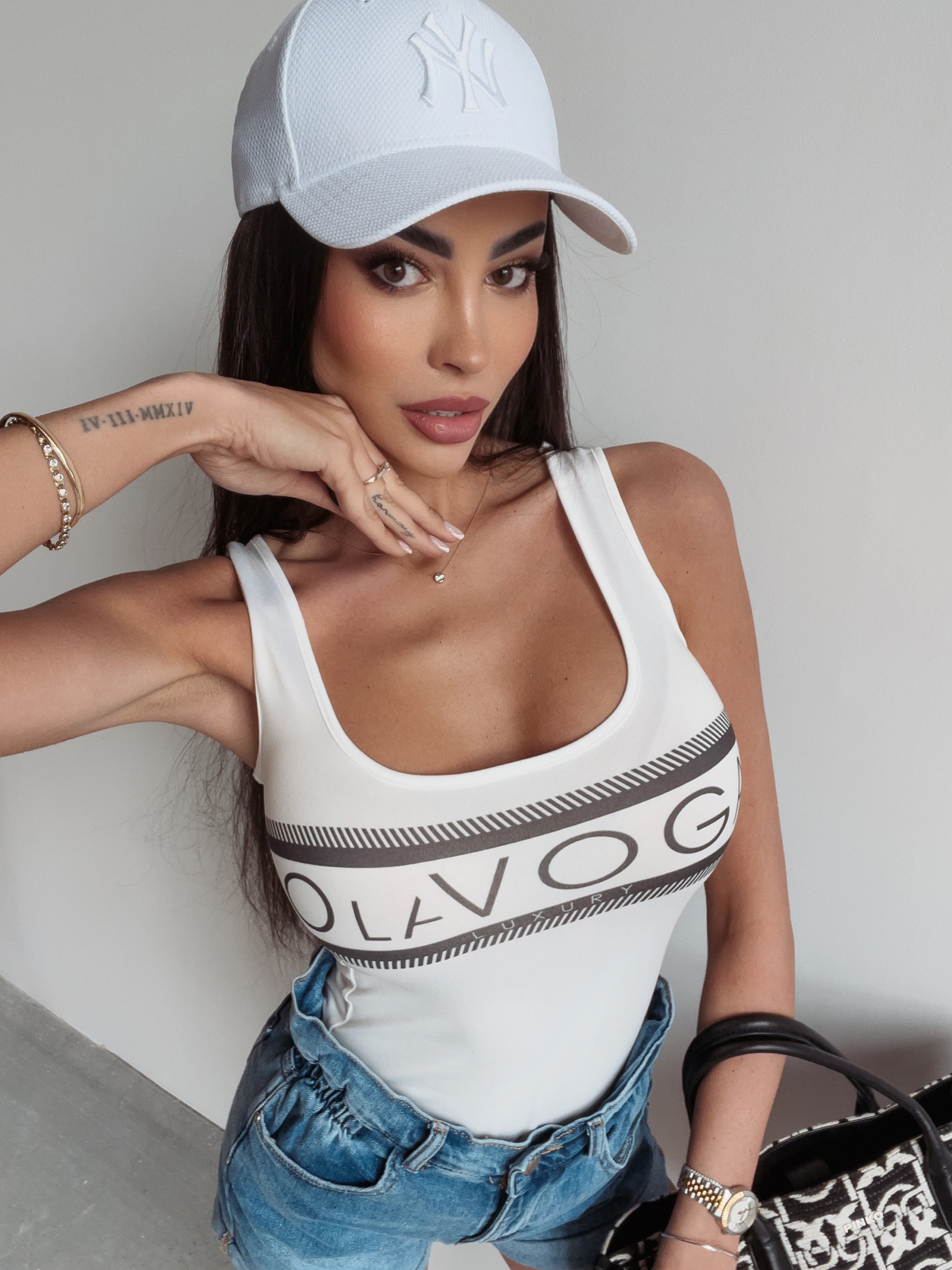 Body sportowe Casi Ola Voga ecru