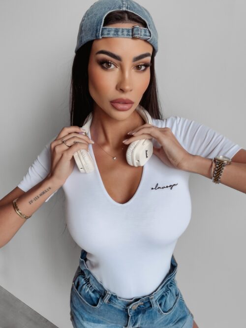 Body klasyczne Alix Ola Voga białe