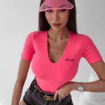 Body klasyczne Alix Ola Voga amarantowe