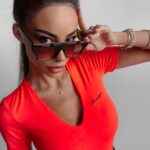 Body klasyczne Alix Ola Voga łososiowe