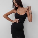 Sukienka dopasowana Abbie Ola Voga czarna