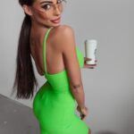 Sukienka dopasowana Abbie Ola Voga zielona