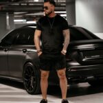 Komplet welurowy męski Parker Ola Voga czarny