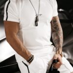 Komplet welurowy męski Parker Ola Voga ecru