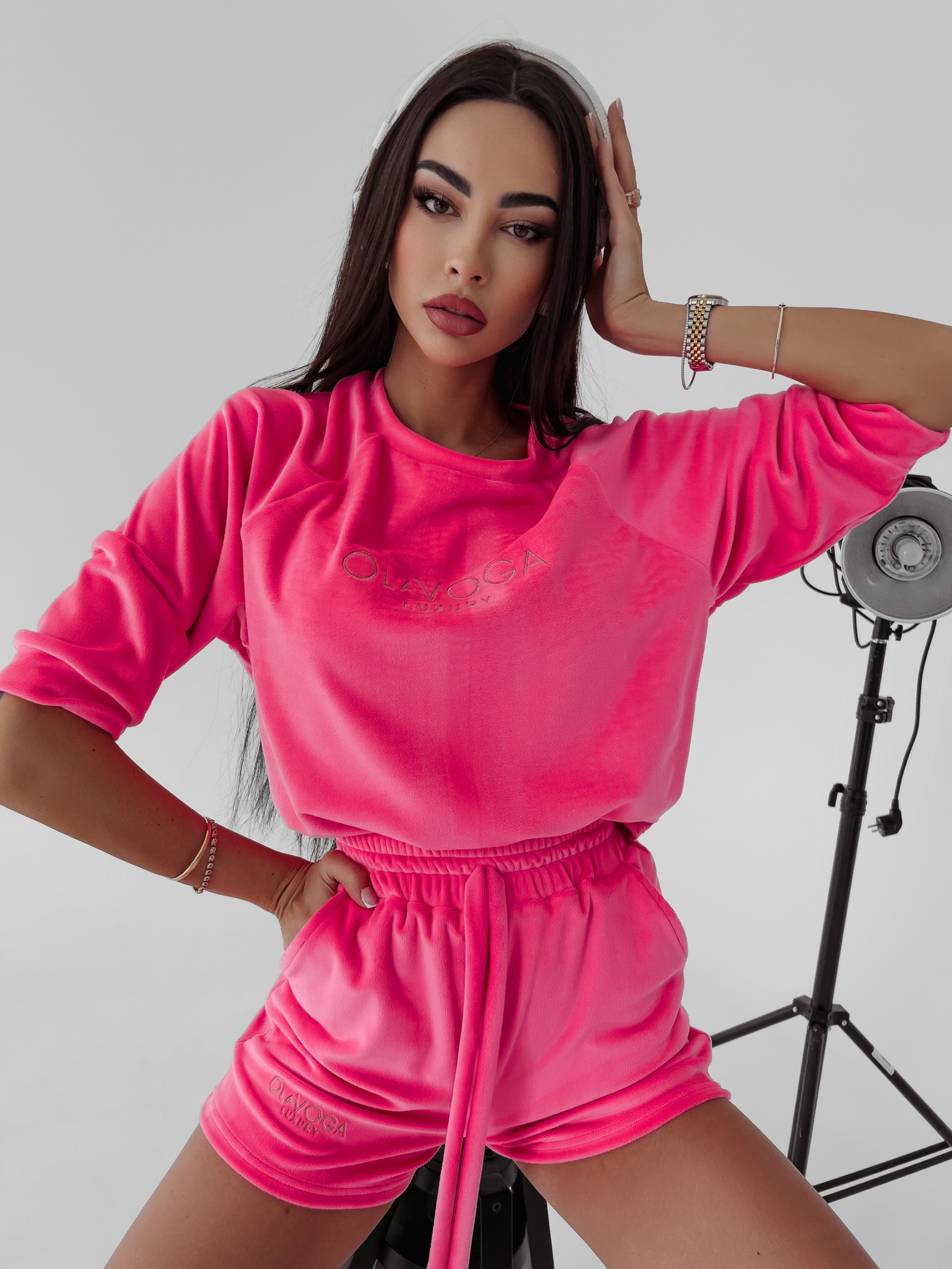 Komplet oversizowy Anabel Ola Voga amarantowy