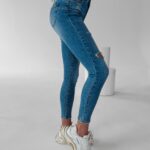 Spodnie jeansowe medium waist Ella 5152 Ola Voga niebieskie