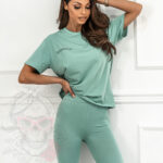 Komplet sportowy Organic Cotton turkusowy