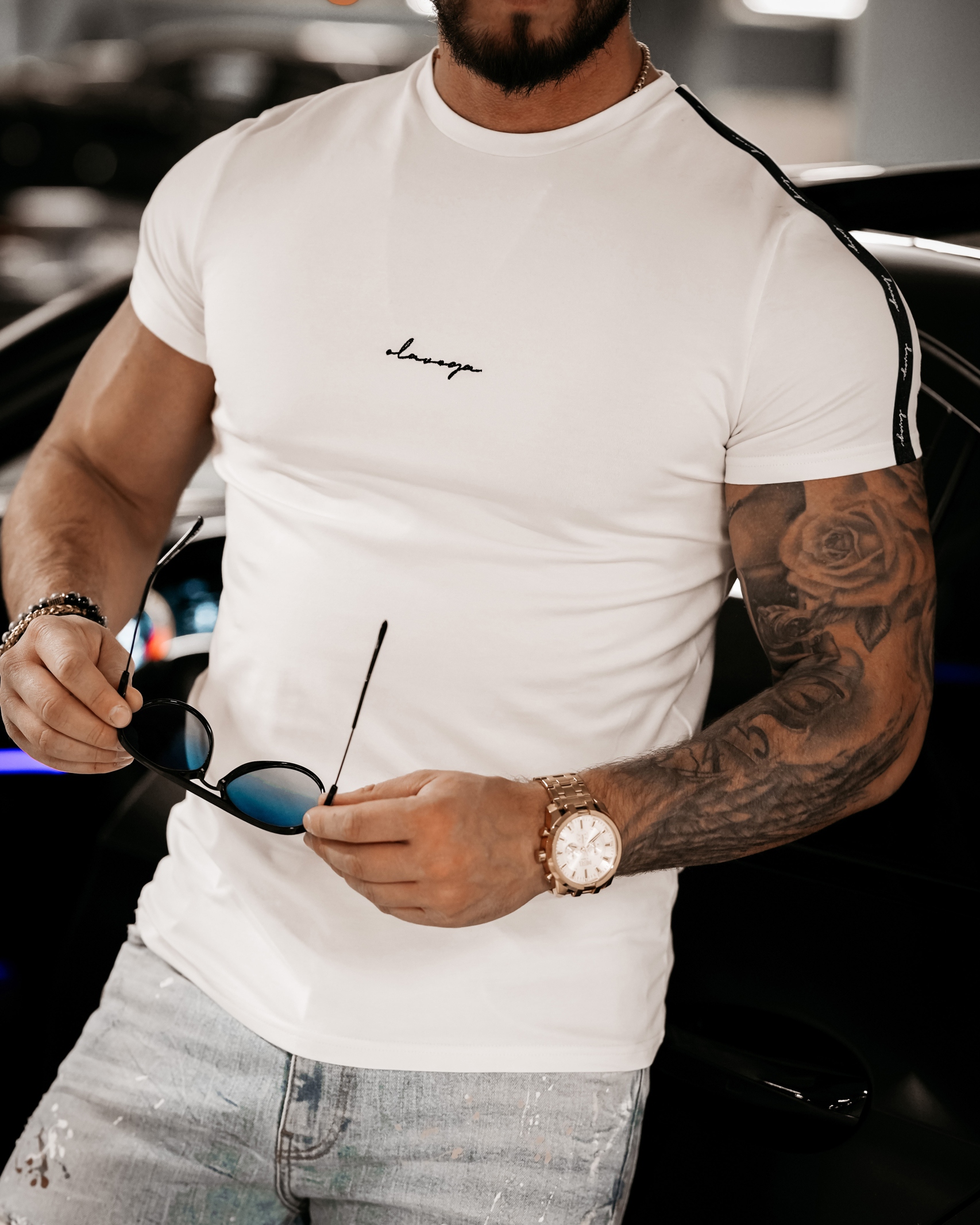 T-shirt męski Kurt Ola Voga biały