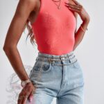 WYPRZEDANE - Top basic Hidi morelowy