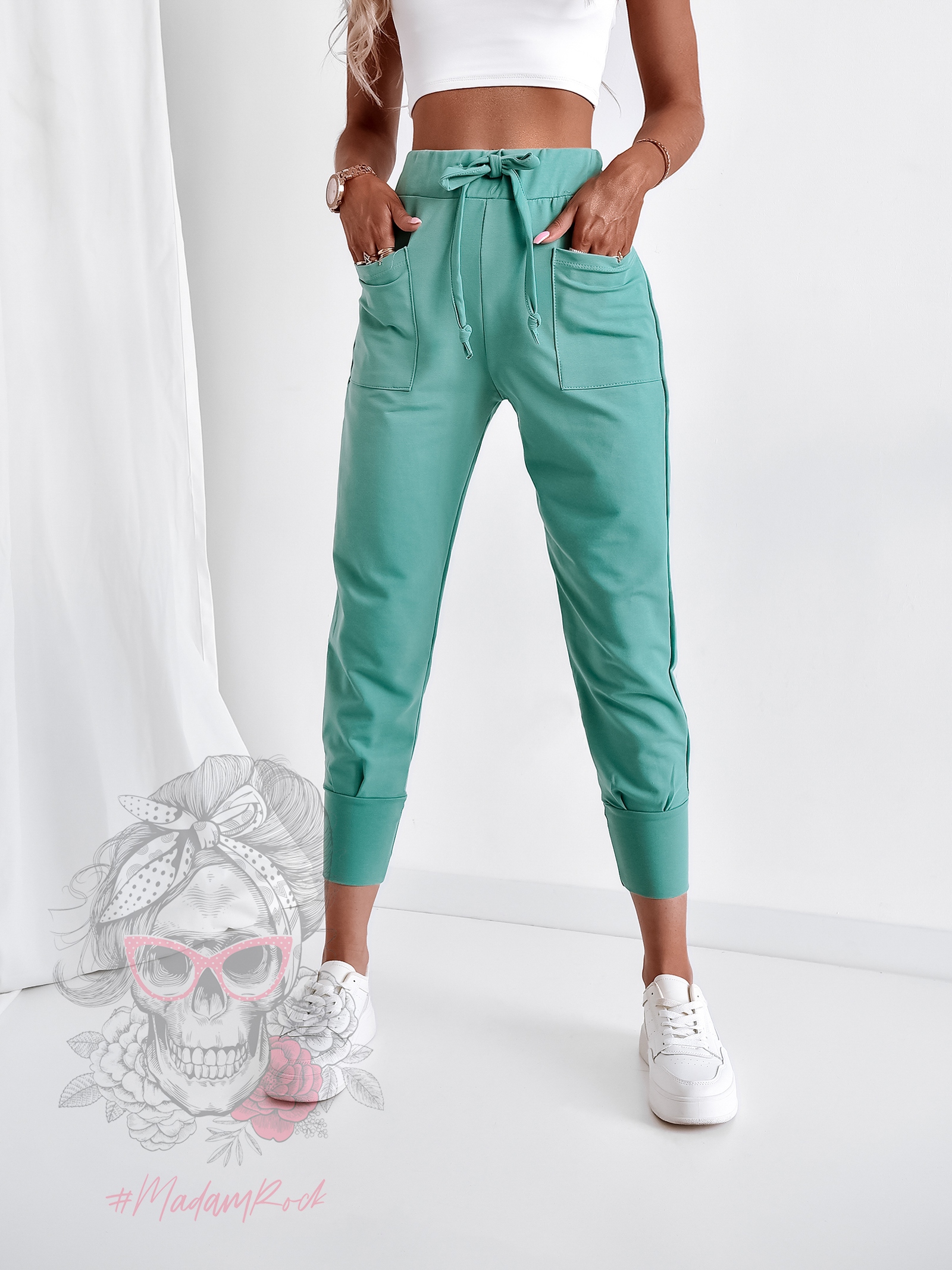 Spodnie Luss turkusowe