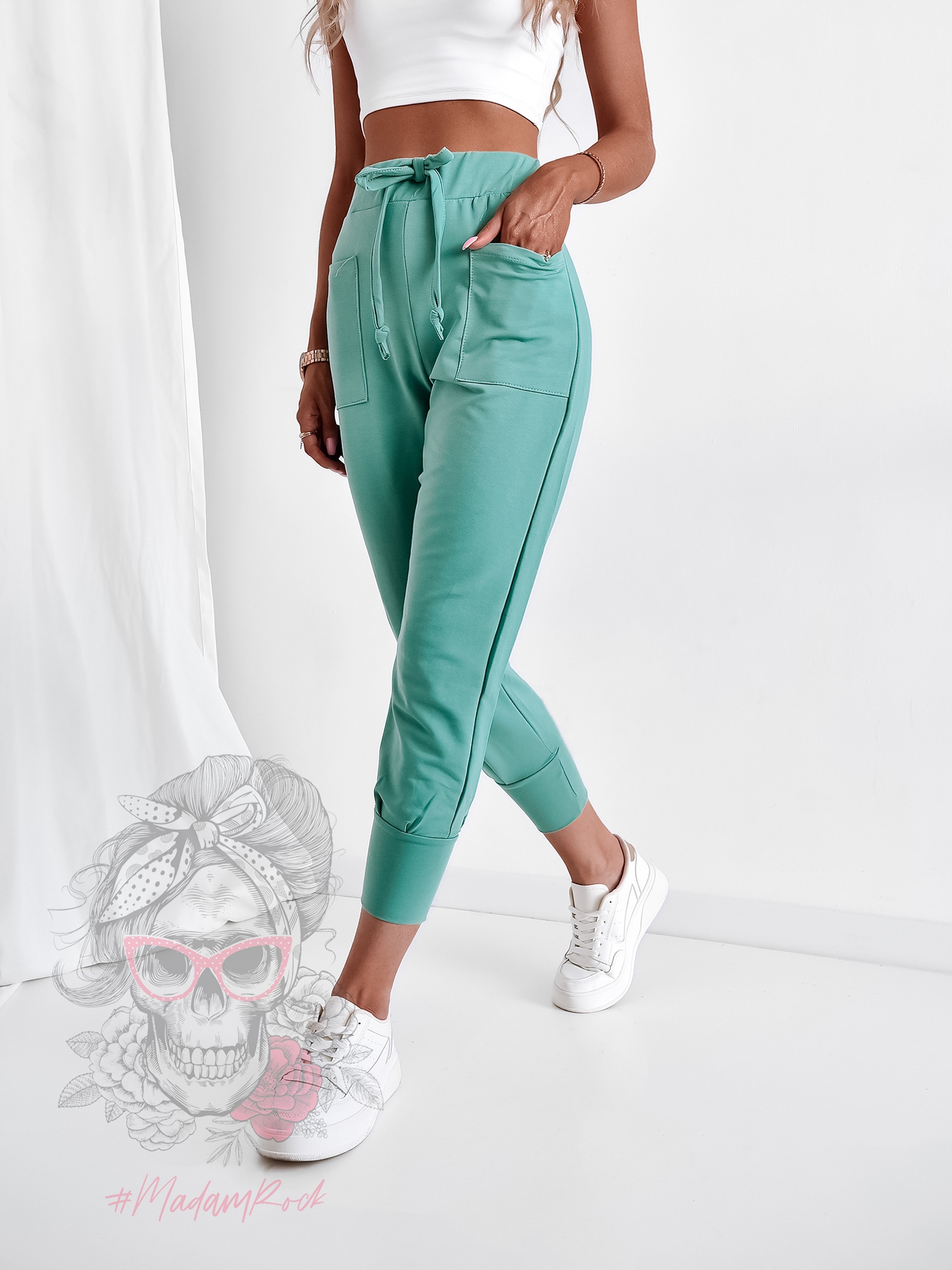 Spodnie Luss turkusowe