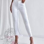 Spodnie jeansowe rurki Evo białe