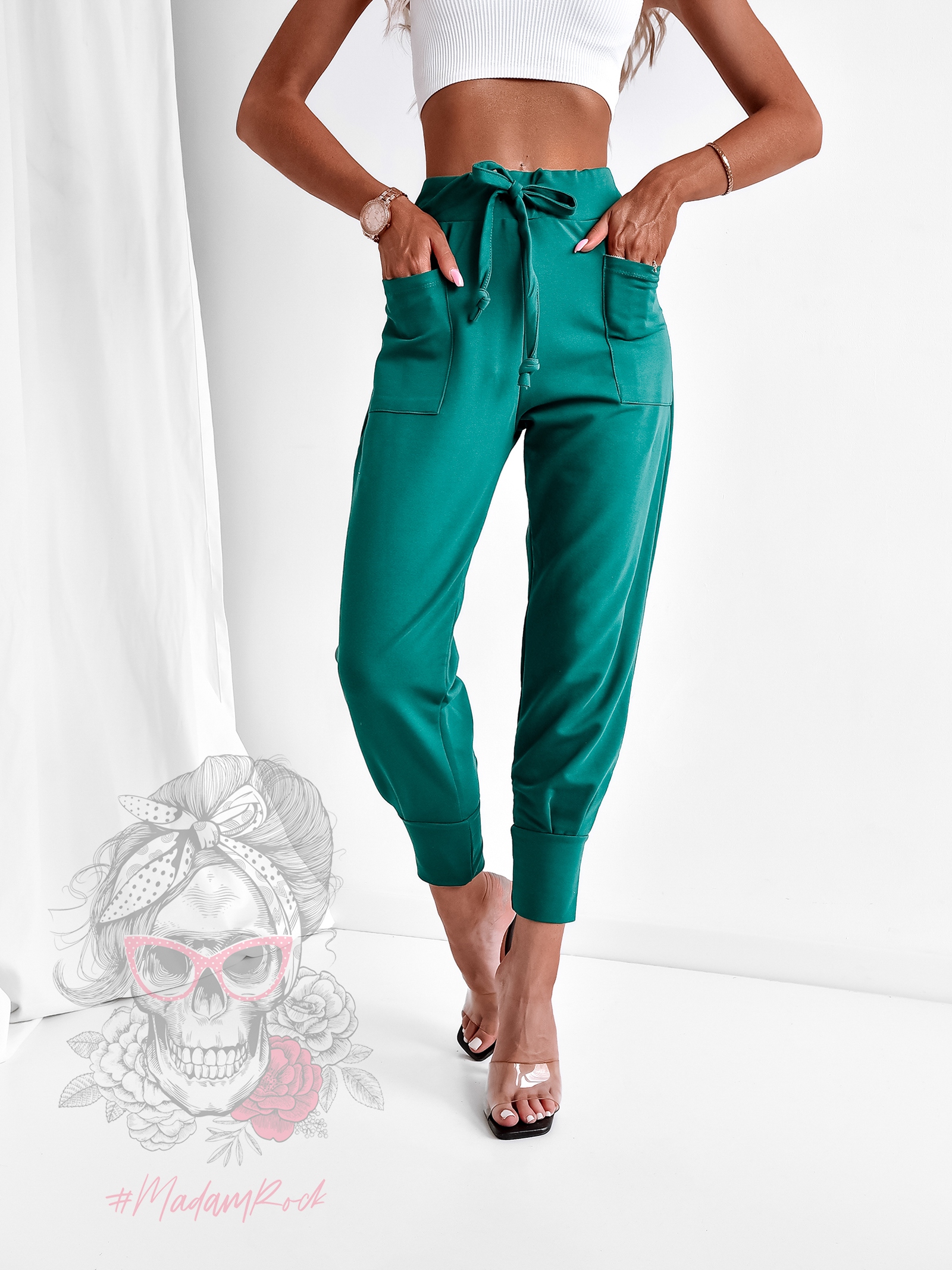 Spodnie Luss butelkowa zieleń