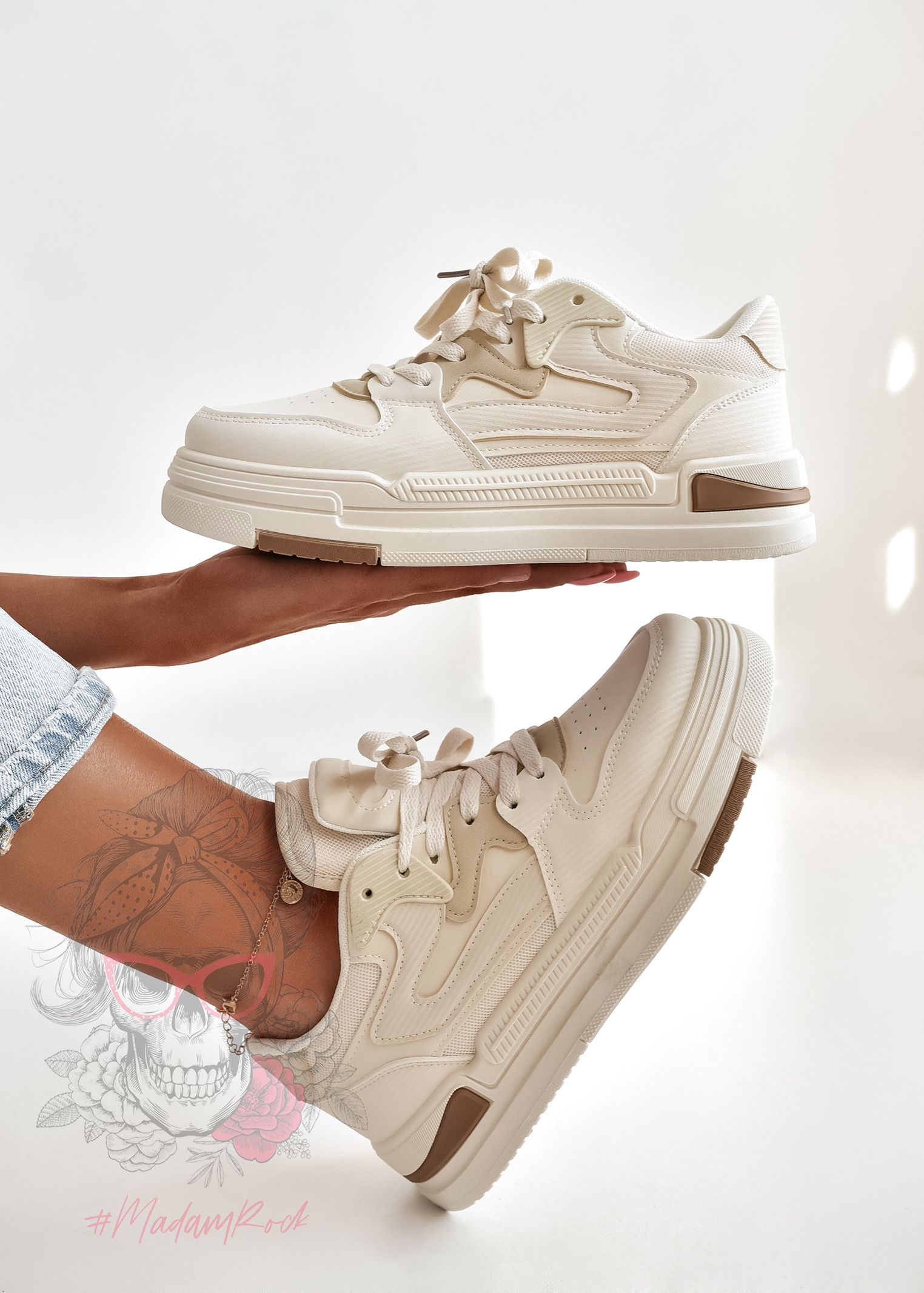 Buty sportowe Madam Tuff beżowe