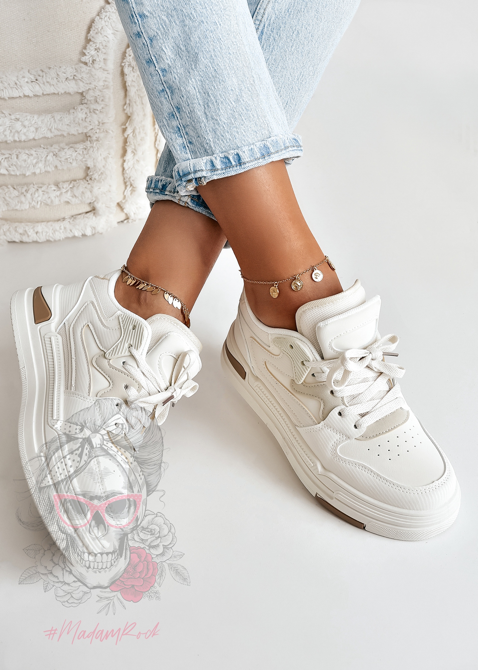 Buty sportowe Madam Tuff beżowe