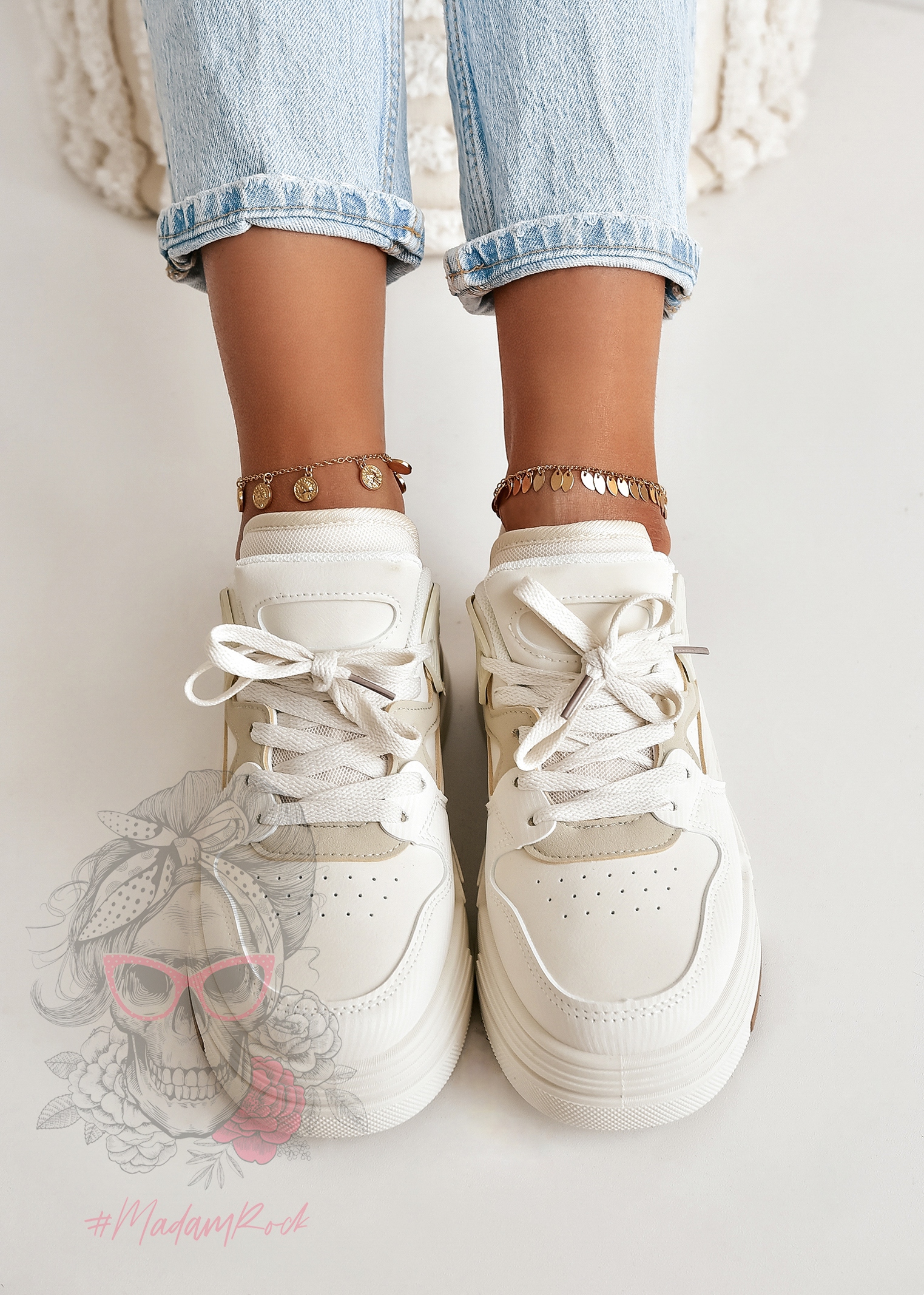 Buty sportowe Madam Tuff beżowe