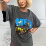 T-shirt dekatyzowany Take Me Awy szary