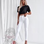 Crop top bawełniany Sisi czarny