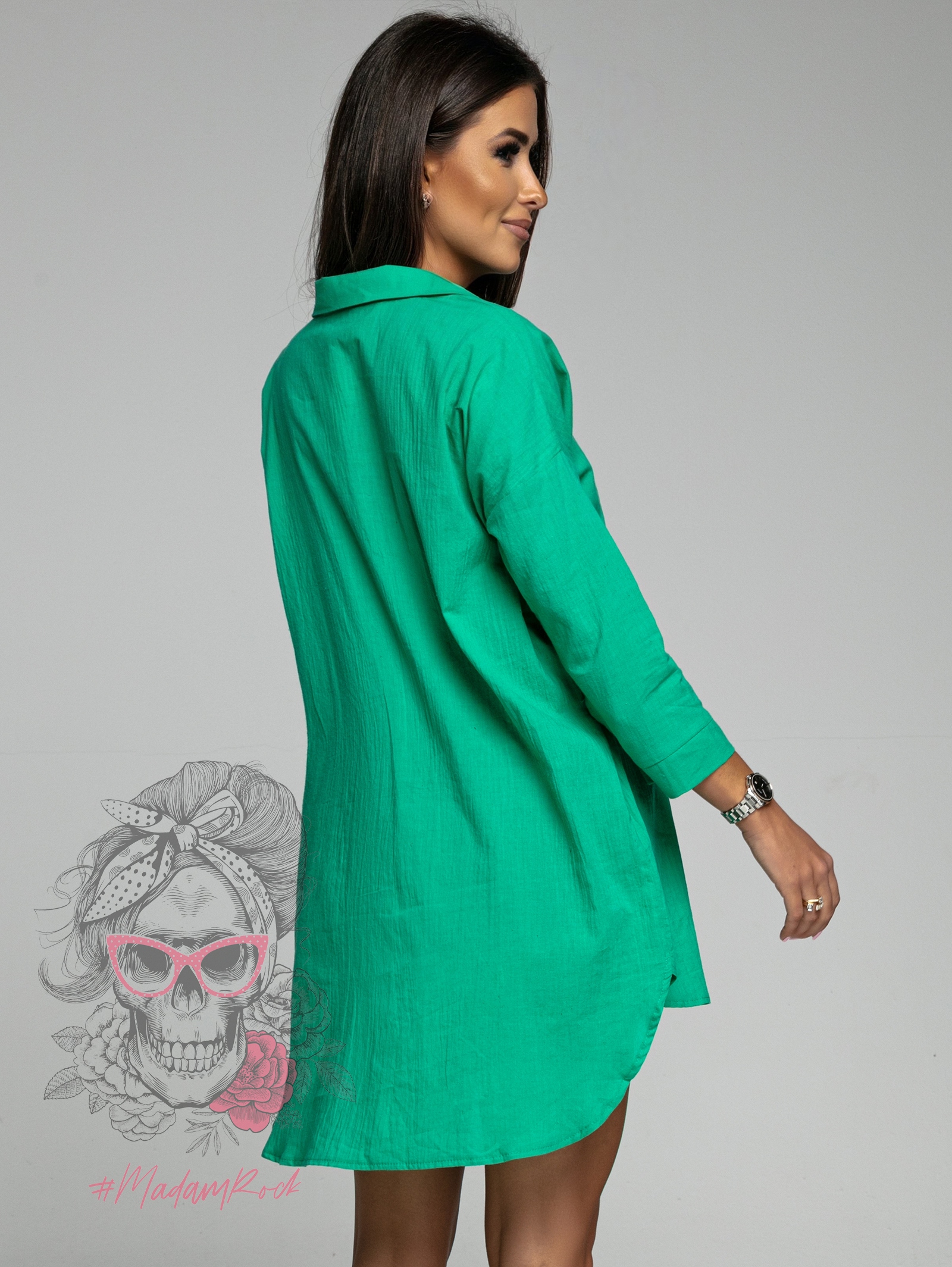 Koszula oversize Ola Voga Calm zielona Koszula oversize Ola Voga Calm zielona