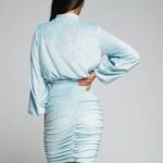 Komplet welurowy Bella Ola Voga błękitny