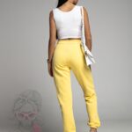 Spodnie ze ściągaczem Naomi Ola Voga żółte