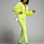 Komplet welurowy Zira Ola Voga limonkowy